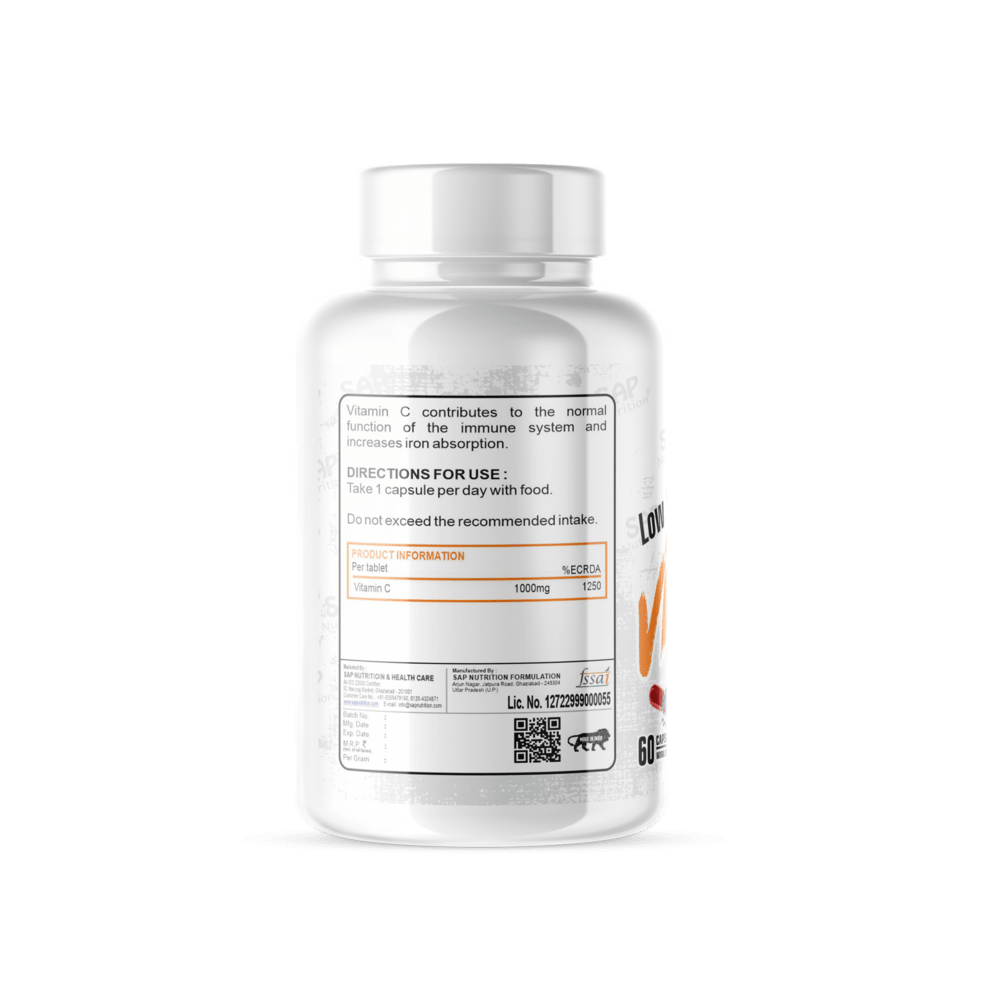 Sap Nutrition Vitamin C, 60 Capsule - Image 3