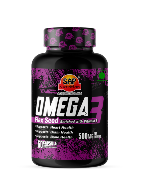 Sap Nutrition Omega 3 Flax Seed, 60 Capsule