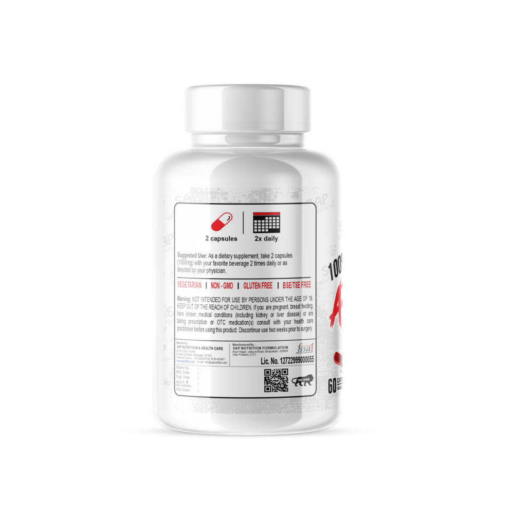 Sap Nutrition Arginine White Series 60 Capsule - Image 3