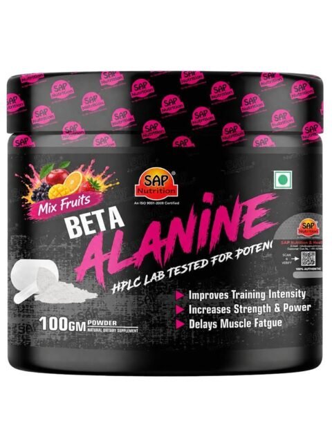 SAP Nutrition Beta-Alanine Powder | HPLC Lab Tested | Workout Endurance, Strength & Performance Support | 100g