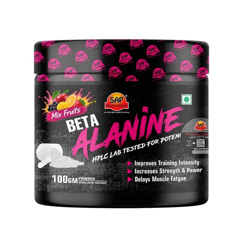 SAP Nutrition Beta-Alanine Powder | HPLC Lab Tested | Workout Endurance, Strength & Performance Support | 100g