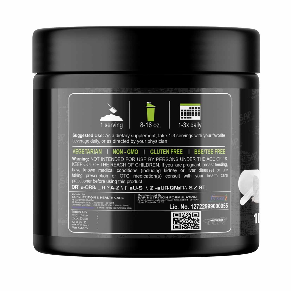 SAP Nutrition Citrulline Powder | Pure-Grade Amino Acid | No Fillers or Excipients | HPLC Lab Tested | 100g - Image 2
