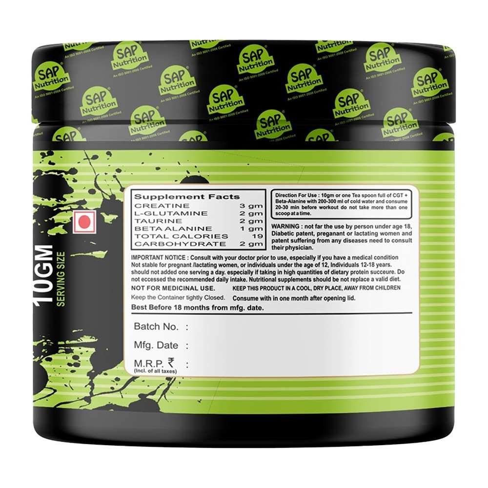 SAP Nutrition CGT Beta Alanine | Performance, Strength & Recovery Supplement | Sugar Free | 30 Servings | 300g - Image 2