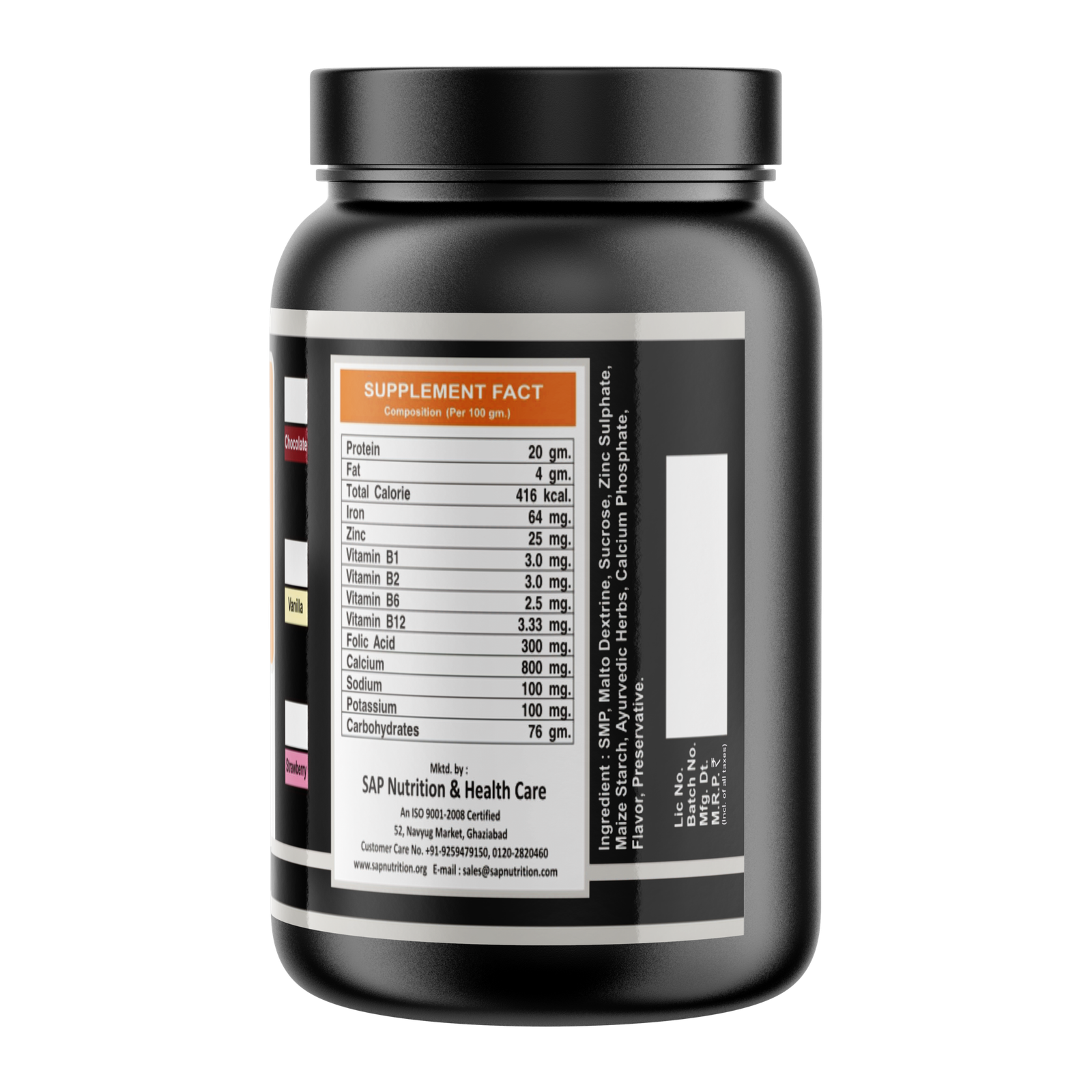 SAP Nutrition Body Grow – Quality Weight Gainer for Daily Calorie Support | 1 KG - Image 3
