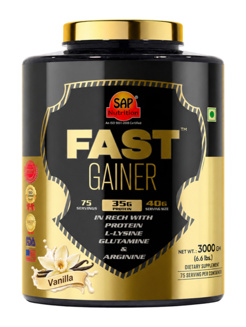 SAP Nutrition Fast Gainer – 35g Protein with L-Lysine, Glutamine & Arginine