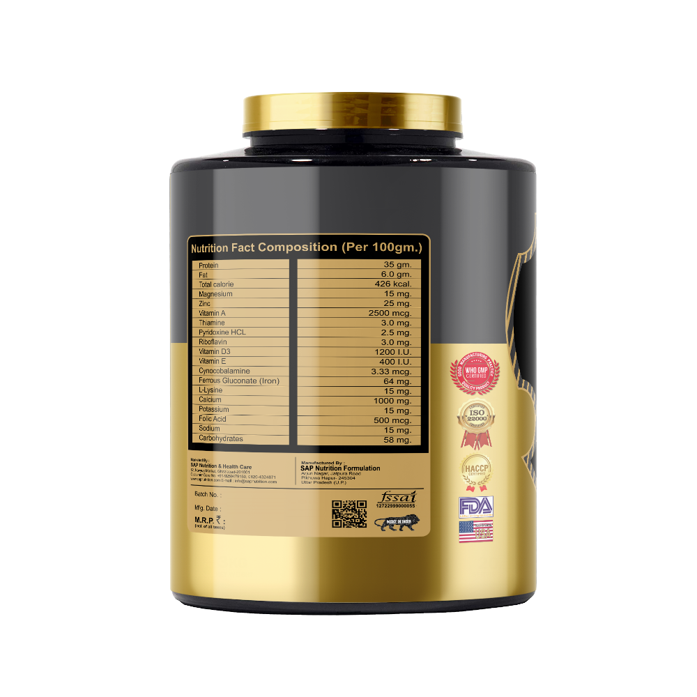 SAP Nutrition Fast Gainer – 35g Protein with L-Lysine, Glutamine & Arginine - Image 2