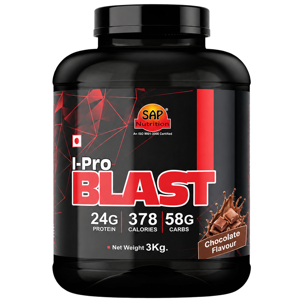SAP Nutrition I-Pro Blast Mass Gainer – 24g Protein, 378 Calories & 58g Carbohydrates | 3 KG