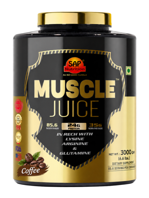 SAP Nutrition Muscle Juice Gainer – 24g Protein with L-Lysine, Arginine & Glutamine