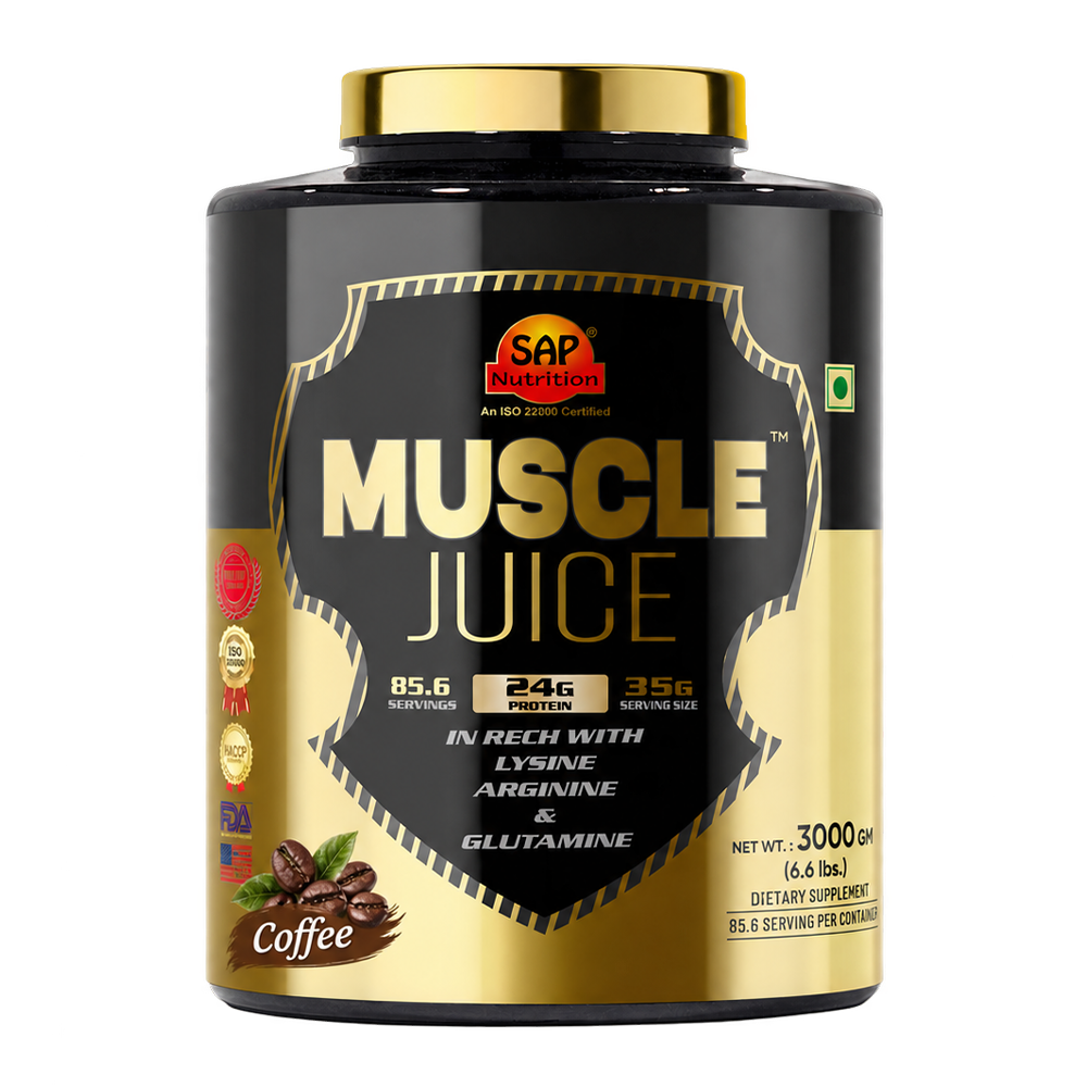 SAP Nutrition Muscle Juice Gainer – 24g Protein with L-Lysine, Arginine & Glutamine
