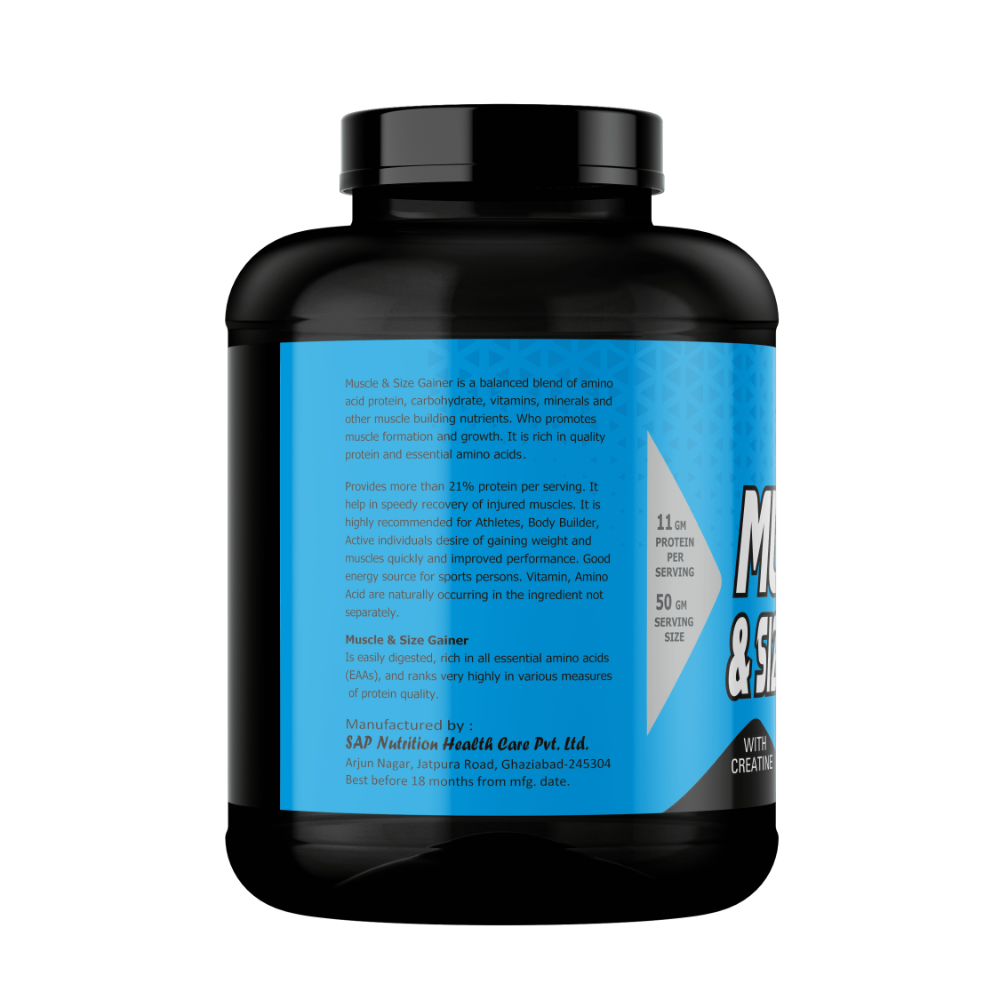 SAP Nutrition Muscle & Size Gainer with Creatine | 11g Protein Per Serving - Image 2