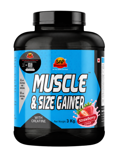 SAP Nutrition Muscle & Size Gainer with Creatine | 11g Protein Per Serving
