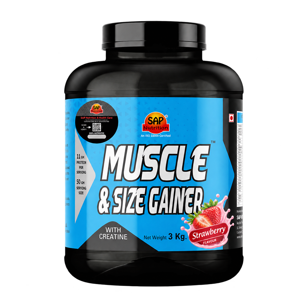 SAP Nutrition Muscle & Size Gainer with Creatine | 11g Protein Per Serving