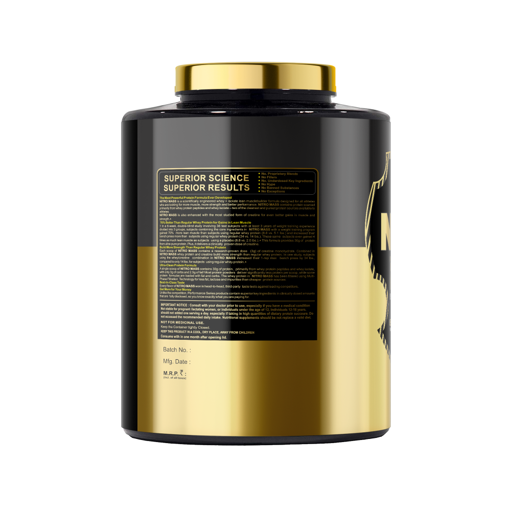 SAP Nutrition Nitro Muscle Builder – 30g Protein, 6.8g BCAA & 3g Creatine | Lean Mass and Weight Gainer - Image 2