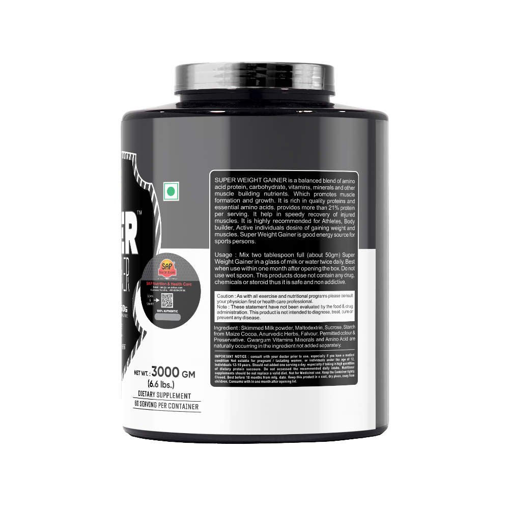 SAP Nutrition Super Weight Gainer – High-Calorie Lean Mass-Building Formula - Image 2