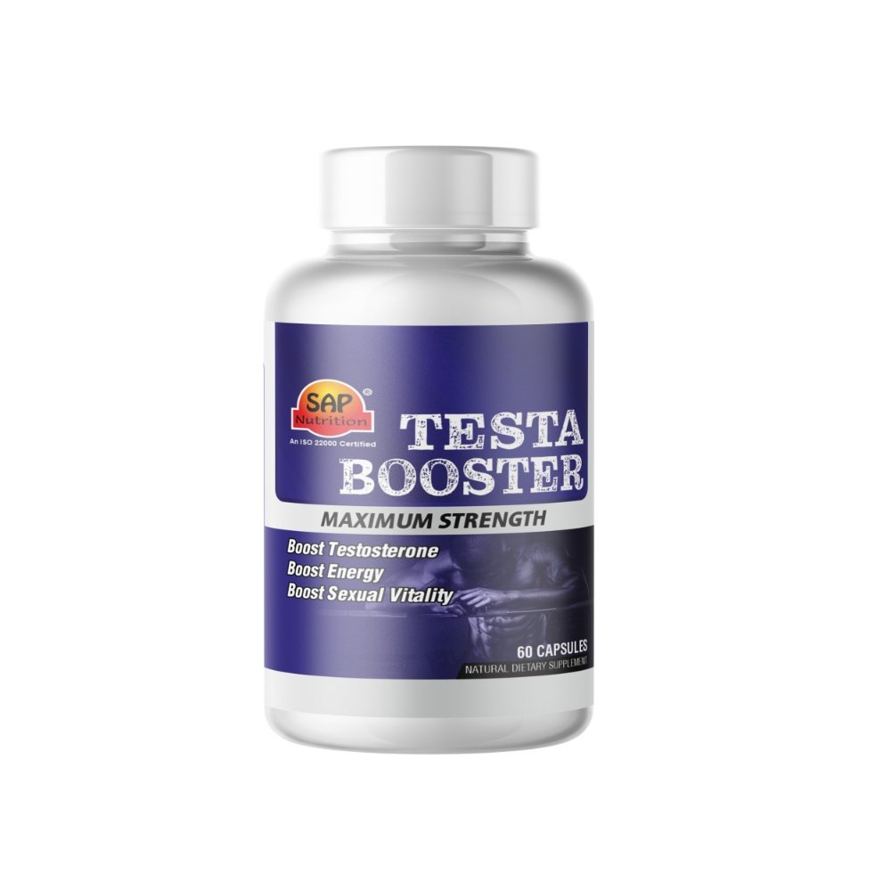 SAP Nutrition Testa Booster Maximum Strength | Men’s Energy, Performance & Vitality Support | 60 Capsules