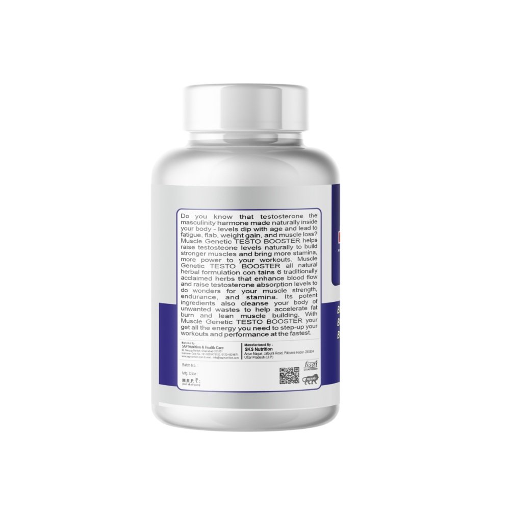 SAP Nutrition Testa Booster Maximum Strength | Men’s Energy, Performance & Vitality Support | 60 Capsules - Image 2