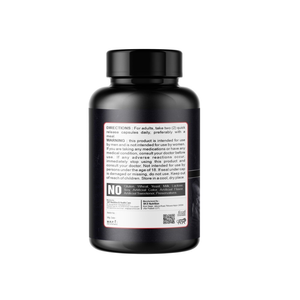 SAP Nutrition Tribulus Maximum Strength | 1000mg Standardized Extract | Energy, Stamina & Male Vitality Support | 60 Capsules - Image 2